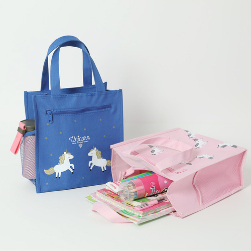 Factory wholesale canvas bag hand-held tote cartoon art bag tutoring bag school bag document bag advertising bag small size