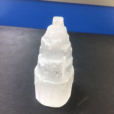 批發天然石膏塔擺件家居辦公室擺件礦物標本原材料制作石膏塔擺件