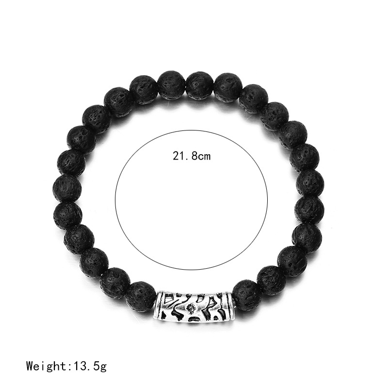 New Natural Volcanic Stone Ethnic Style Bracelet Yoga Beaded Elastic Bracelet Wholesale display picture 3