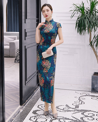 Chinese Dresses Qipao for women robe chinoise cheongsam National retro cheongsam dress long and short sleeve real dress cheongsam