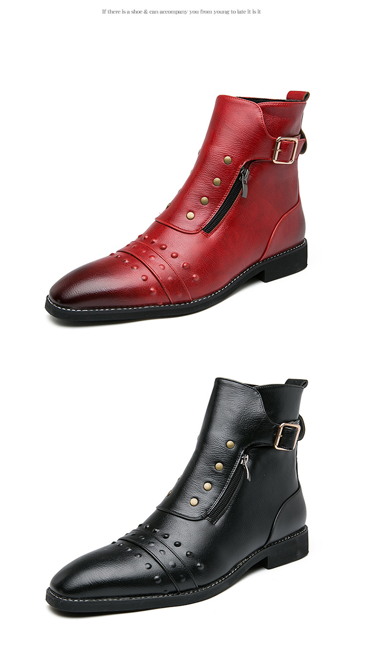 Bottes formelles pour hommes en cuir sans effort, bottes confortables et élégantes à la mode_voghion.com