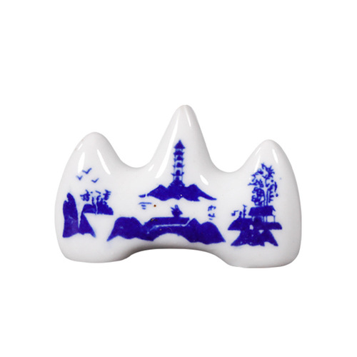 Brush stand, pen mountain, pen rest, Jingdezhen mountain ceramic pen rest, pen fork, Chinese painting calligraphy supplies, four treasures of the study