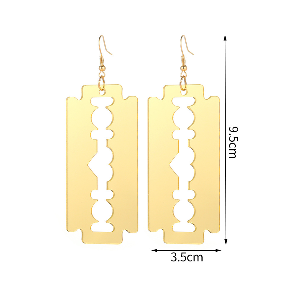 New Fashion Exaggerated Large Blade Earrings Female Wild Funny Earrings display picture 1