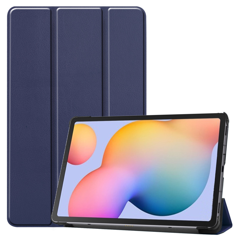 For Samsung Tab S6 Lite 10.4 P610 flat panel protective case P615 tri-fold voltage leather case ultra-thin
