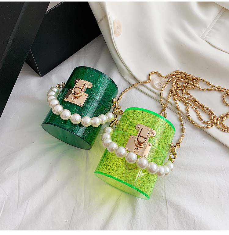 Mode Koreanische Lock Pearl Single One-shoulder Damen Messenger Handtasche display picture 15