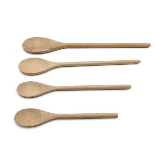 Unpainted wooden spoon, beech wood straight handle mixing spoon, baking spoon, soup pot cooking environmentally friendly wooden spoon