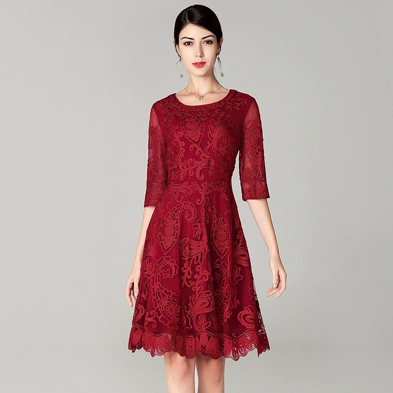 Свадебное свадебное платье плюс размер среднего возраста платье Благородный плюс размер матери платье вышивка высокого класса юбка оптом