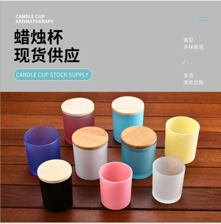 wholesale transparent glass Aromatherapy Candle Cup caliber Glass Candlestick indoor purify atmosphere Fragrance Candle Cup