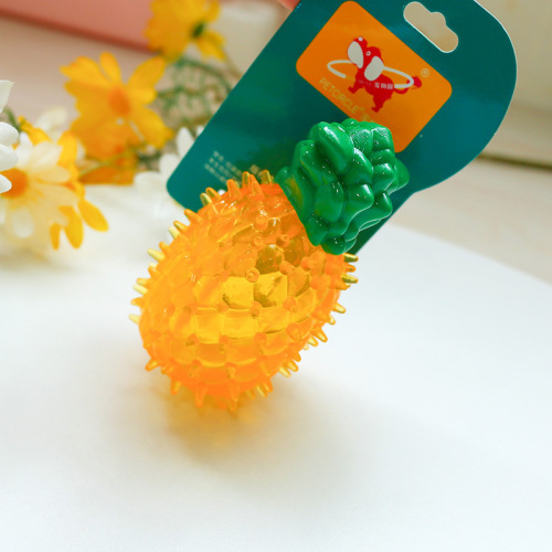 Factory direct supply of pet toys, teeth grinding, cooling, chewing glue, making sounds, frozen fruit, summer new dog leisure toys
