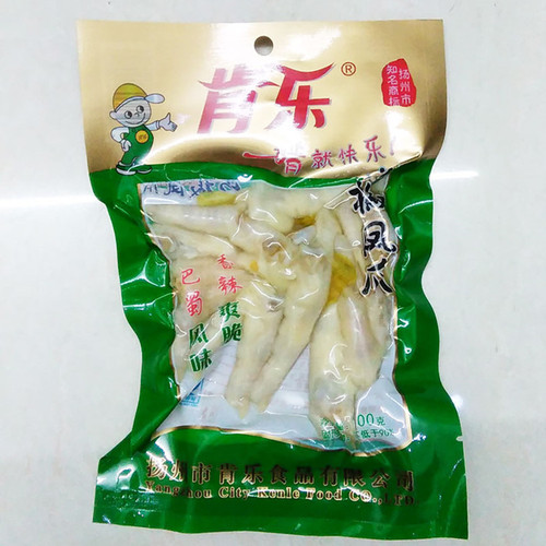 Yangzhou Specialty Product Kangle Mountain Pepper Chicken Feet 100g Pickled Chicken Feet Chicken Claws Leisure Tour Snack Wholesale