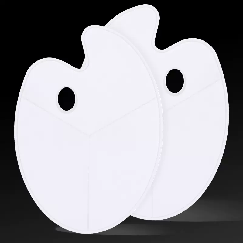 椭圆画画调色盘 椭圆三线调色盘 水粉丙烯颜料调色板塑料调色盘