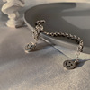 Tide, retro design lightweight bracelet, silver 925 sample, simple and elegant design, internet celebrity