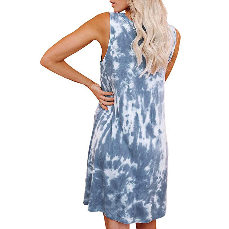 Tie-Dye Print Loose Vest Dress NSYF1844