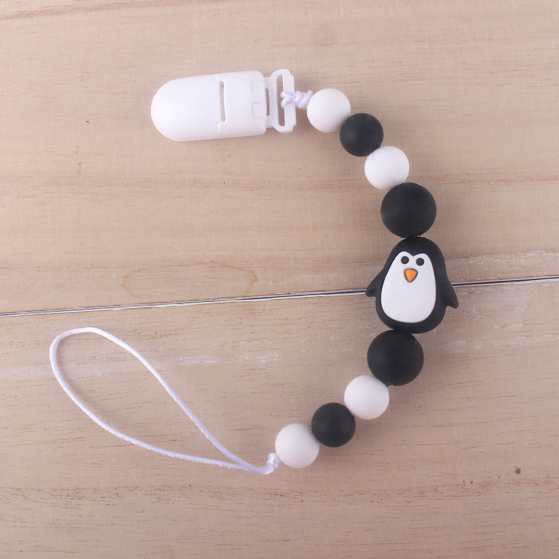 Bebé de silicona chupete cadena clip bebé dientes de molienda cadena anti-gota cadena calmante mordedor chupete clip de personalización