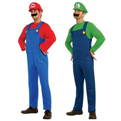 Western game uniform character role-playing red and green two-color game Mario costume anime costume performance costume