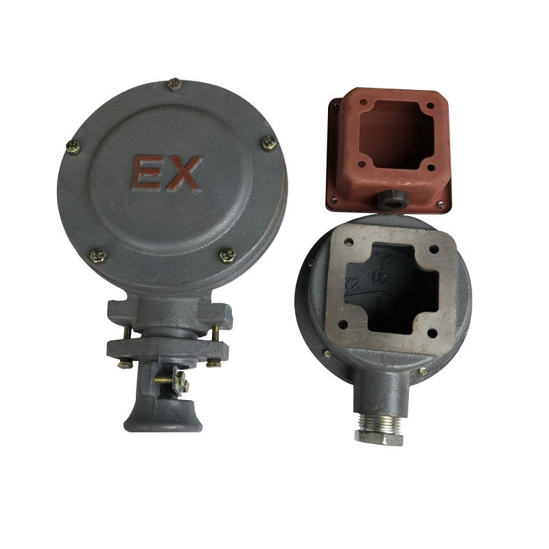 圆盘铸铁圆形 防爆电机接线盒 圆YB2 200－225 眼距120×120 30KW