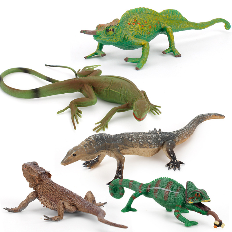 Simulación DE LOS NIÑOS diversión ciencia y educación anfibio lagarto camaleón más traje sólido decoración estática Juguetes