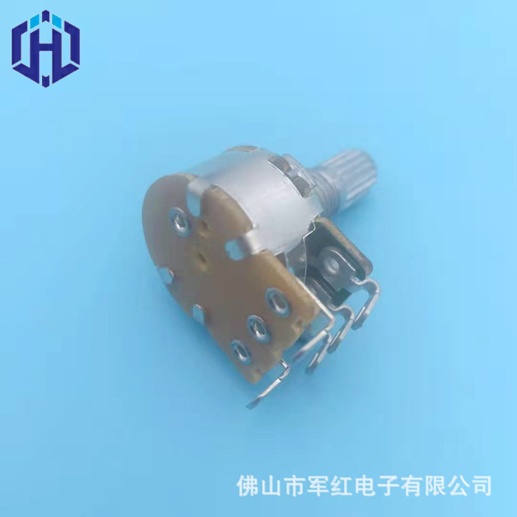 厂家直销148型单联带开关电位器 双排焊线五脚开关b10kb50k