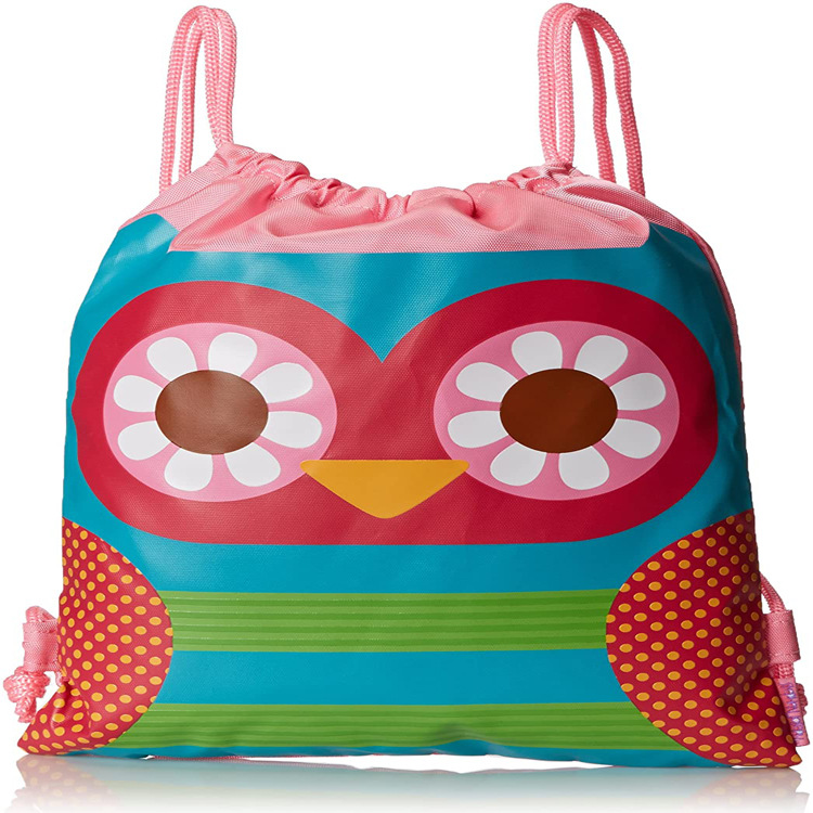 厂家批发210D涤纶束口袋定制尼龙拉绳袋双肩抽绳袋定做爬山背包袋