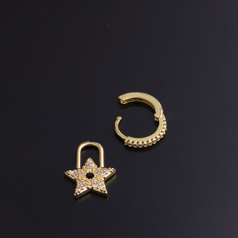 fashion inlaid zircon earrings