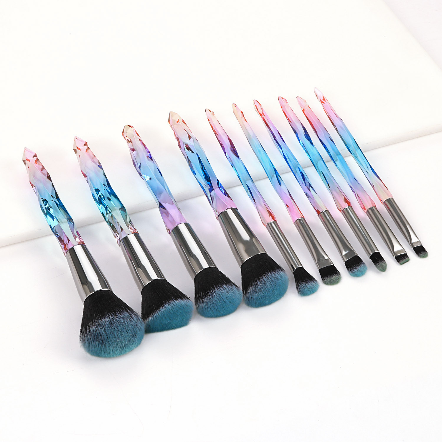 Crystal Diamond Handle Makeup Brush Set
