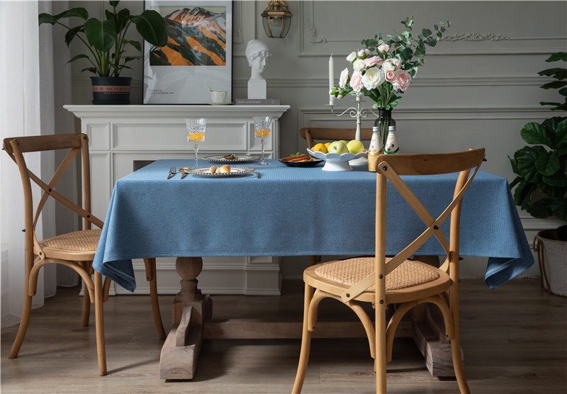 Thickened Polyester-cotton Cotton-linen Modern Simple Solid Color Rectangular Coffee Table Cloth, Dining_voghion.com