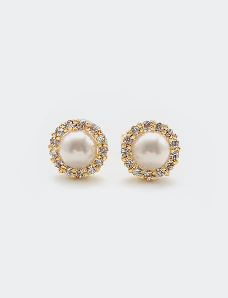 Retro Style Zircon Pearl Earrings Wholesale display picture 3