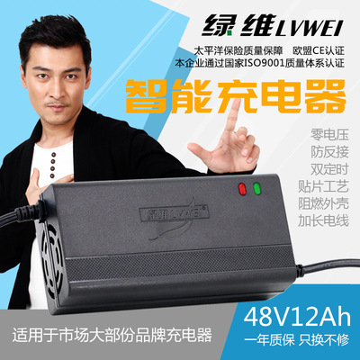 电动车充电器48V12Ah电瓶车车充 适用新日绿源雅迪爱玛立马台铃