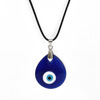 European and American devil Eyes Men's Women's Wax Glass Cake Necklace Cross -border Blue Eye Pendant Source Batch