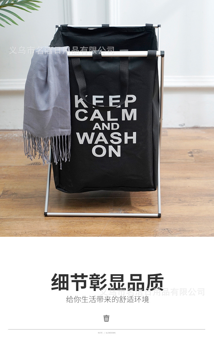 600D Oxford Cloth Aluminum Frame Single Cell With Handle Laundry Basket Storage Basket Laundry Basket Home Storage Basket Opp Bag undefined