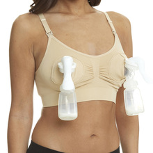 批發免手扶文胸吸奶器內衣孕婦無鋼圈胸罩哺乳文胸