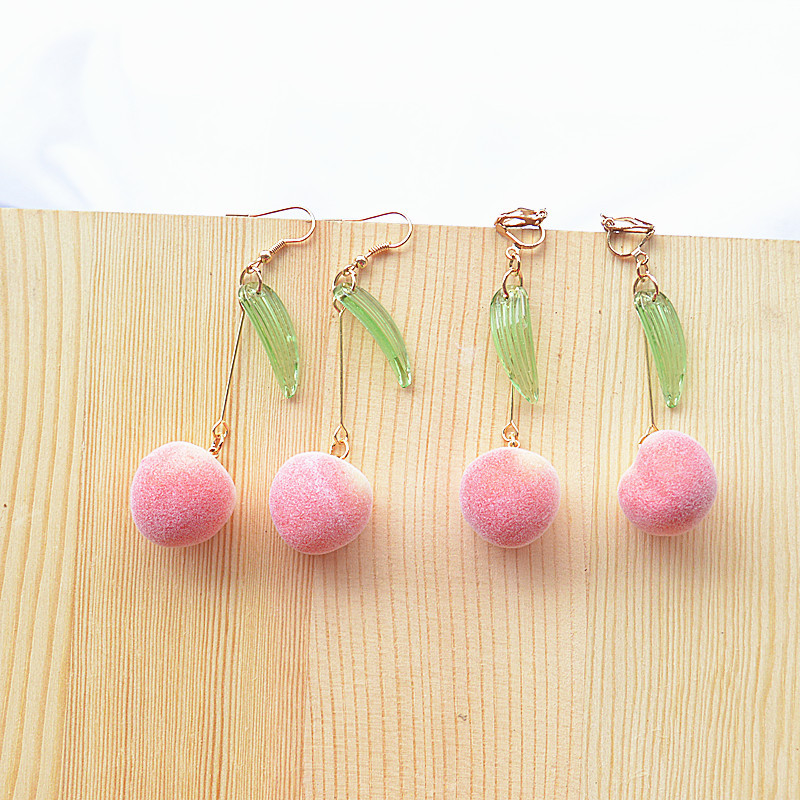 Earrings Classification Cute Sweet Peach Earrings