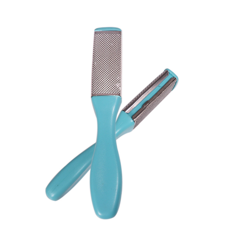 Wholesale heel rubbing, peeling, callouses, cutin, double-sided file foot brush, stainless steel foot washing brush, foot grinding