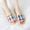 Slippers for beloved, non-slip men's wear-resistant footwear indoor, cotton and linen, soft sole