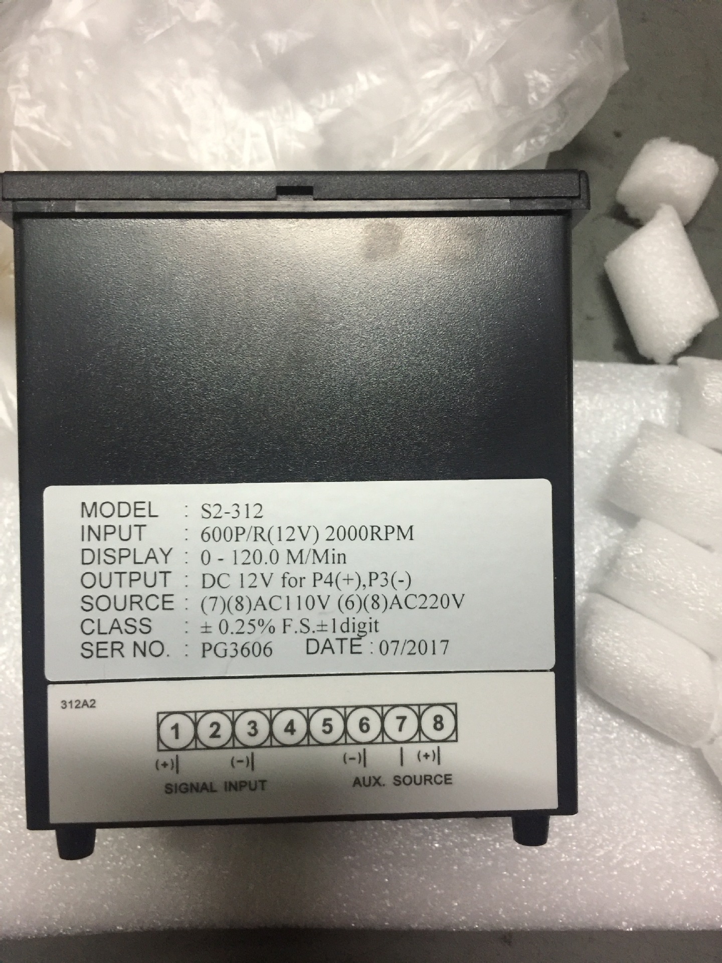 全新原装TAIK台技 S2-312PR数字显示表，转速表 质保1年
