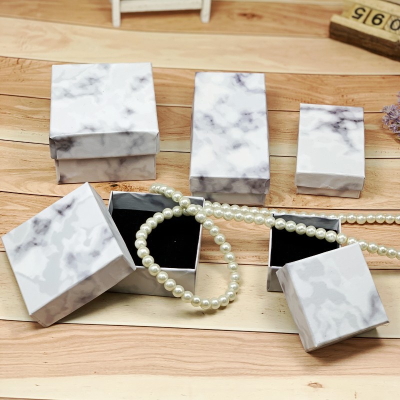 Manufactor Hand Jewelry box Marble watch Packaging box Ring Necklace Earrings Bracelet Box customized Stamping