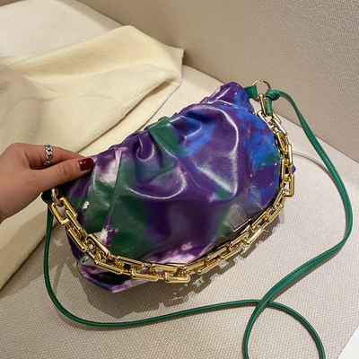 潮流多色涂鸦云朵包2020新款时尚个性链条包ins网红单肩斜挎女包