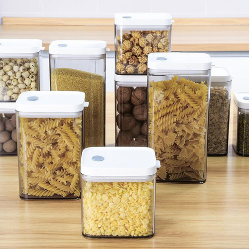 Sealed canned grain storage box transparent kitchen food plastic household snack bottle moisture-proof storage tank