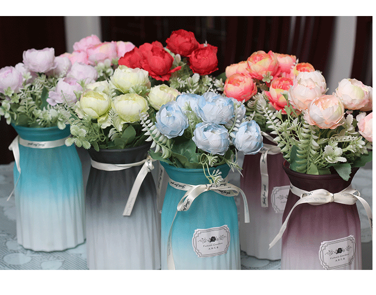 Silk fabric peony artificial flower handles, door knocker decorative flowers, silk flower artificial flowers, wall decorations, hanging decorations, Amazon supply detail image 14