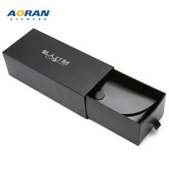 New glasses case, sunglasses case, high-end leather snap box, glasses cloth, sunglasses case set, dropshipping