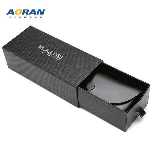 New glasses case, sunglasses case, high-end leather snap box, glasses cloth, sunglasses case set, dropshipping