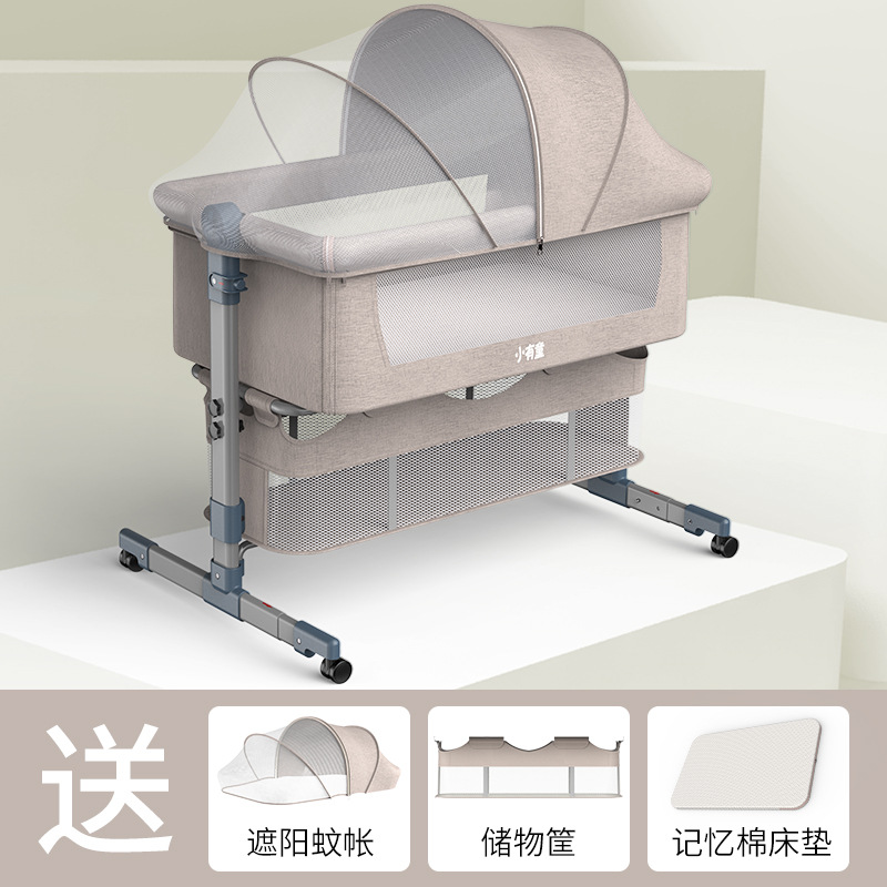 Cuna para bebé que se puede unir a una cama grande, cuna plegable biónica, cama pequeña para bebé junto a la cama, cuna mecedora para recién nacidos, portátil.