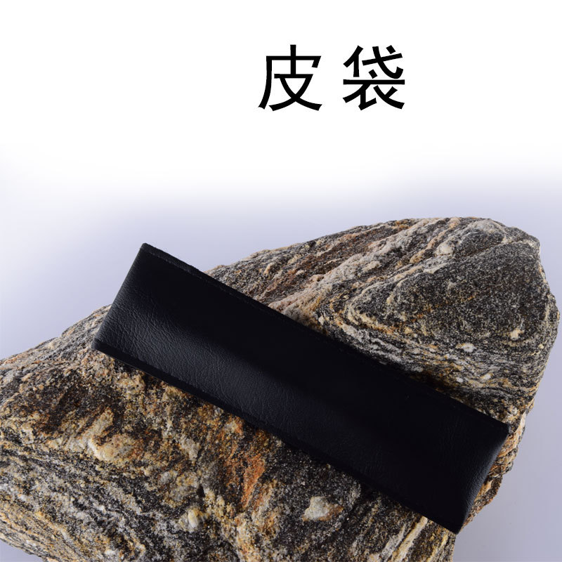 皮革简易小笔袋 剃刀皮革袋魔术扣袋护刀袋长方小袋小物件皮革袋