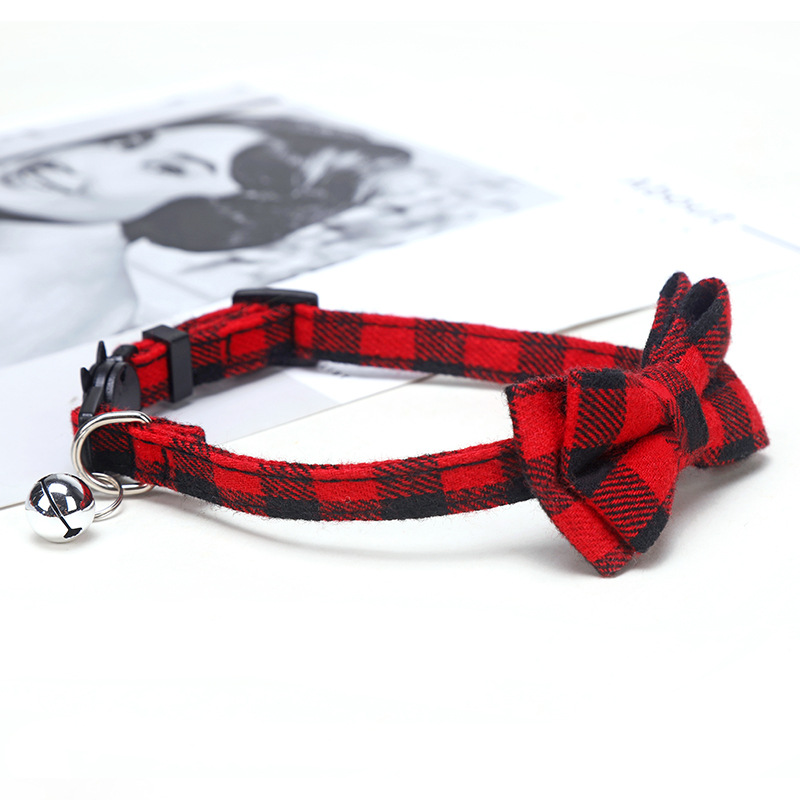 25g Weight Pet Collar Type Of Pet Supplies 1 Piece Quantity Daily Occasion Cloth, Cotton Material Lattice, Cat, Knot, Butterfly, Bow Knot, Bell Pattern All Seasons Season Simple Style Style 1 Piece All Seasons Simple Style Cloth Cotton Lattice Cat Knot Pet Collar 10