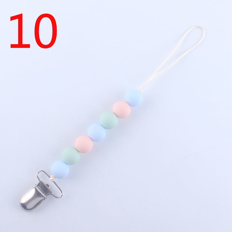 Silicona calmante chupete cadena bebé mordedor chupete clip cadena mordedor amoladora cadena anti-caída cadena anti-perdida Nuevo