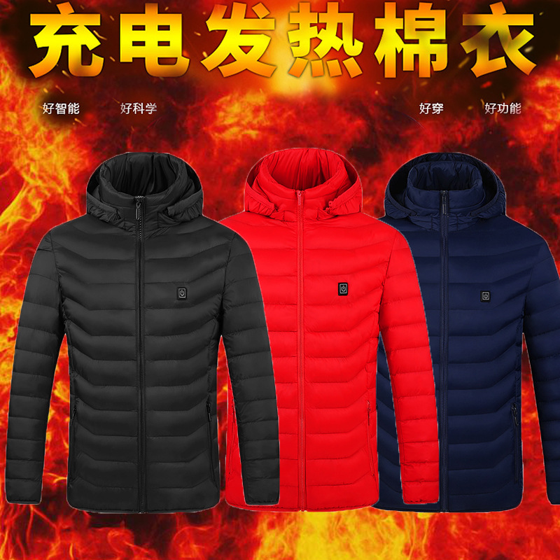 Ropa de calefacción inteligente de invierno transfronteriza temperatura constante de la pareja USB calefacción eléctrica temperatura constante ropa de algodón acolchado ropa de calefacción fábrica al por mayor