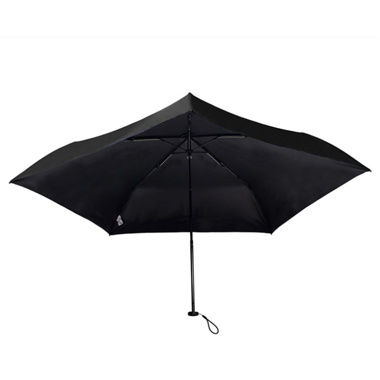 户外迷你伞碳纤三折雨伞折叠伞黑胶防晒防紫外线遮阳伞羽毛伞logo