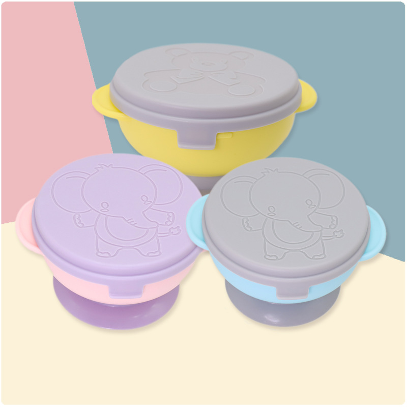 Baby sucker bowl Infants Rice bowl portable Baby cutlery baby portable Complementary food Lunch box
