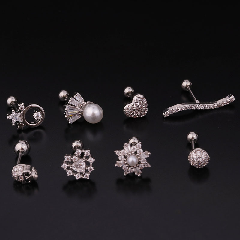 New Fashion Stainless Steel Threaded Earrings display picture 12