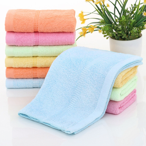 Factory direct sales of bamboo fiber towels, water-absorbent and soft, children's and adults' household face washcloths, dropshipping